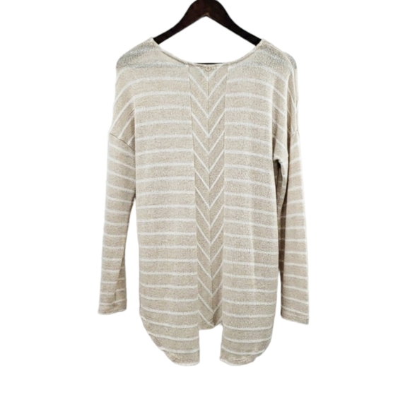 Sunday Anthropologie Striped Cream Knit Top - Picture 5 of 9